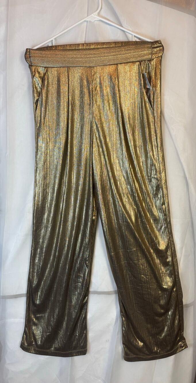 Rachel Zoe Gold Shimmer Pants Size Small NWT